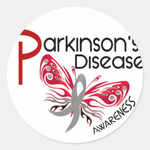 Sticker Rond Parkinsons Maladie BUTTERFLY 3.1