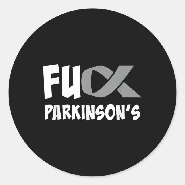 Sticker Rond Parkinsons Mois De Sensibilisation Aux Maladies Po (Devant)