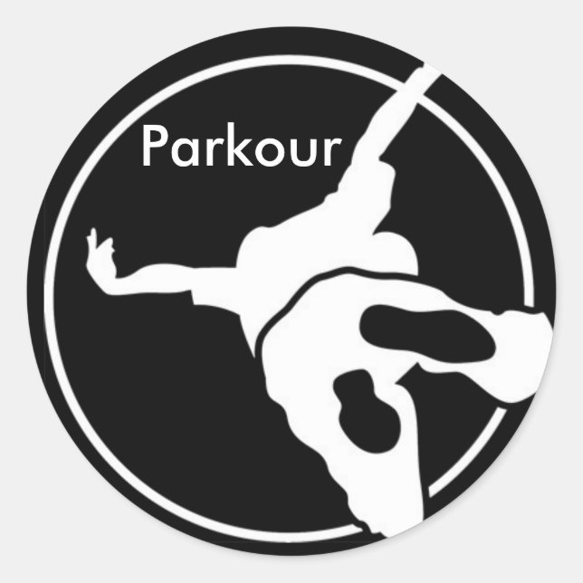 Sticker Rond Parkour. (Devant)
