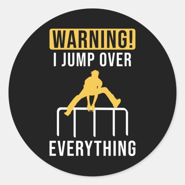 Sticker Rond Parkour Je jum sur tout (Devant)