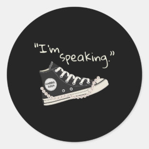 Sticker Rond Parlant Harris 2024 Madame la Vice-présidente Femi