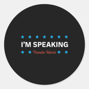 Sticker Rond Parler de Kamala Harris