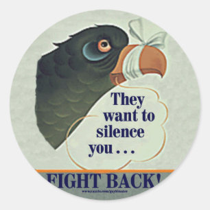 Sticker Rond Parler trop