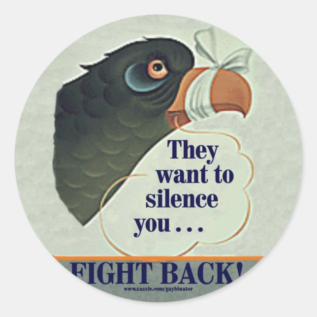 Sticker Rond Parler trop (Devant)