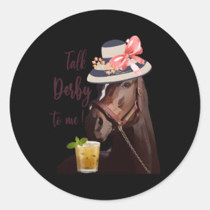 Sticker Rond Parlez Derby À Me-Mint Juleps-Derby Horse Racing