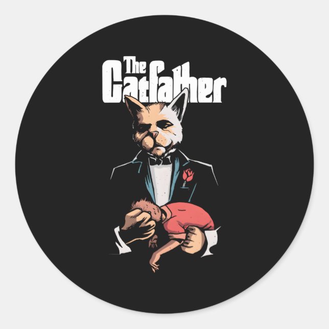 Sticker Rond Parodie Les Chats Catpaternels Films Comics (Devant)