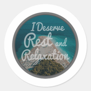 Sticker Rond paroles de motivation matinale pour l'amour de soi