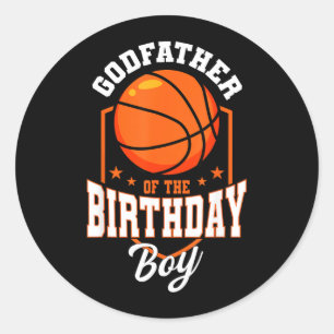 Sticker Rond Parrain du thème de baseball Bday du garçon d'anni