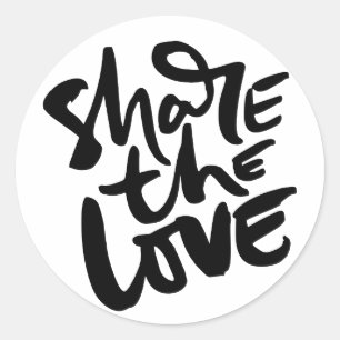 Sticker Rond Partager Love Art Citation Art Motivational Art Lo