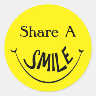 Sticker Rond Partager Un Sourire