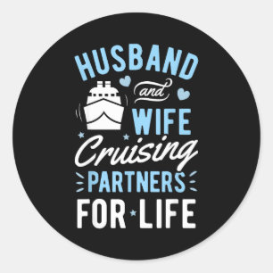 Sticker Rond Partenaire de croisière de vie de mari et femme
