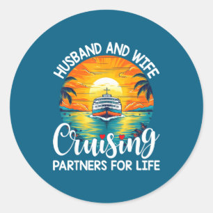 Sticker Rond Partenaires de croisière mari et femme pour la vie