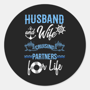Sticker Rond Partenaires de croisière mari et femme pour la vie