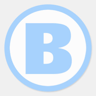 Sticker Rond Parti baby shower de monogramme bleu pour les auto