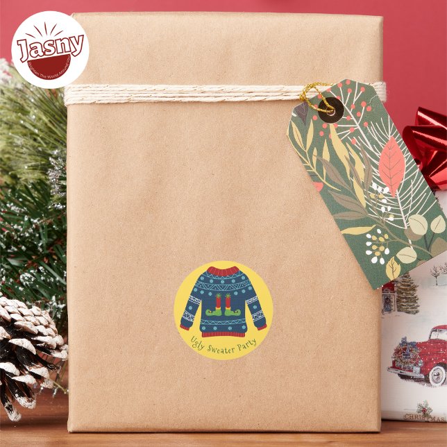 STICKER ROND PARTI BLEU DOUX (Créateur téléchargé)