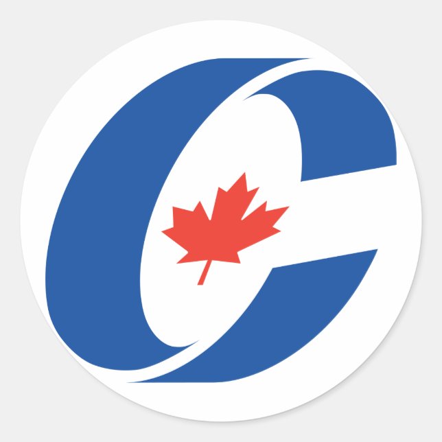 Sticker Rond Parti conservateur du Canada (Devant)