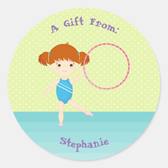 Sticker Rond Parti de la gymnastique (Devant)