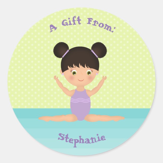 Sticker Rond Parti de la gymnastique (Devant)