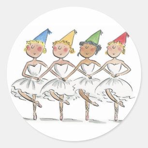 Sticker Rond Parti du lac Swan