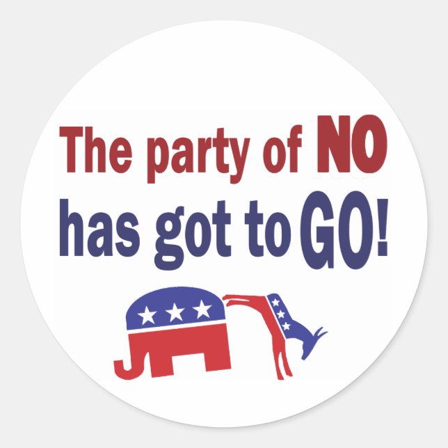 Sticker Rond Parti du Non (Devant)