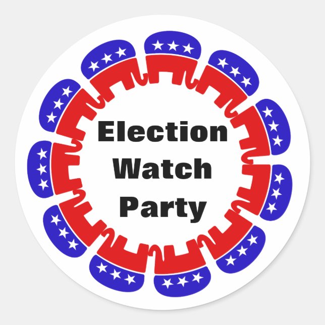 Sticker Rond Parti républicain de surveillance des élections (Devant)