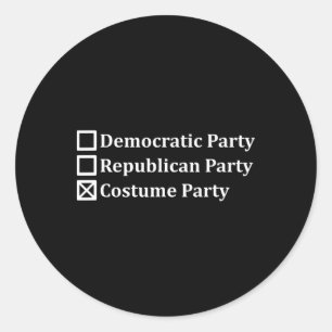 Sticker Rond Parti républicain démocrate anti-politique de tenu