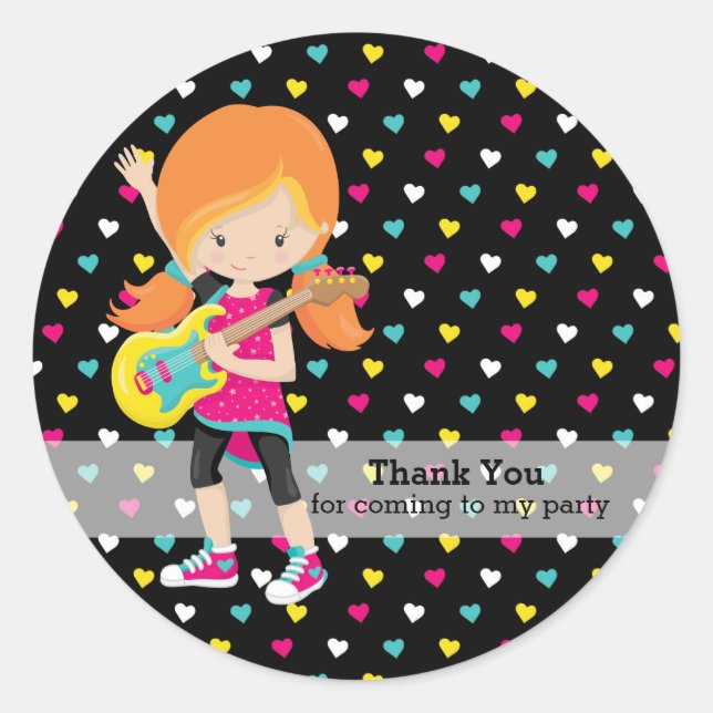 Sticker Rond Parti Rockstar (Devant)