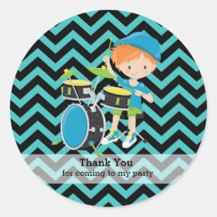 Sticker Rond Parti Rockstar