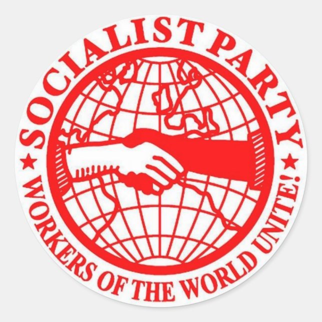 Sticker Rond Parti socialiste États-Unis (Devant)