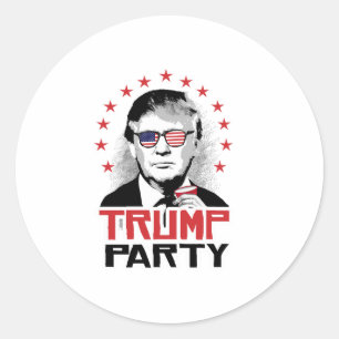 Sticker Rond Parti Trump 2016