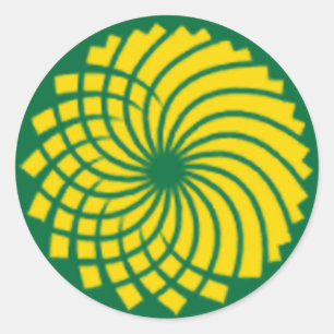 STICKER ROND PARTI VERT