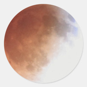 Sticker Rond Partie de 1h06 du matin de l'éclipse lunaire (13)