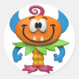 Sticker Rond Partie de monstre