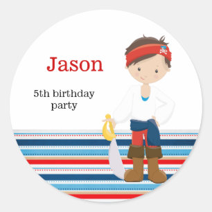 Sticker Rond Partie de pirate