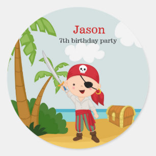 Sticker Rond Partie de pirate