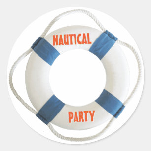 Sticker Rond Partie nautique de balise de Lifering