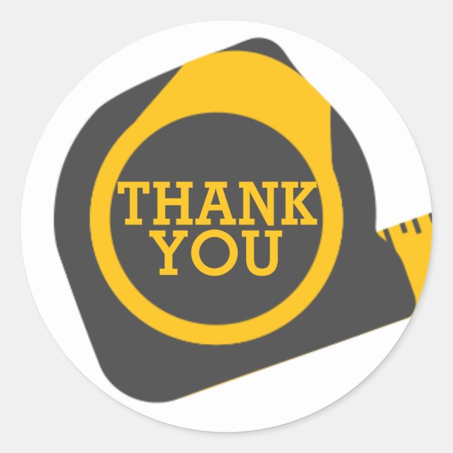 Sticker Rond Partie Outils de construction (Devant)