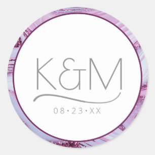 Sticker Rond Parties scintillant Abstraite Strata Bordure Maria