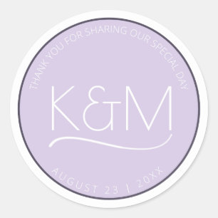 Sticker Rond Parties scintillant Abstraite Strata Mariage Merci