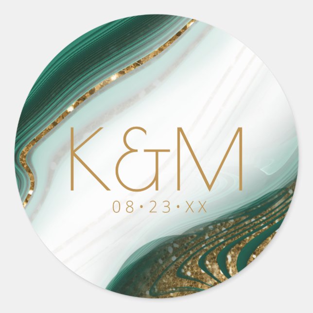 Sticker Rond Parties scintillant Abstraite Strata Mariage Wht G (Devant)