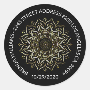 Sticker Rond Parties scintillant blanche coeur et tourbillons m