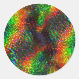 Sticker Rond Parties scintillant brillante holographique brilla