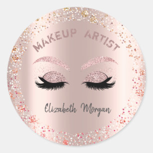 Sticker Rond Parties scintillant Chic Faux Lashes, Confetti, Ma