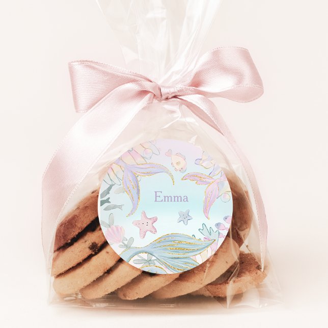 Sticker Rond Parties scintillant d'aquarelle Les traînées de si (Créateur téléchargé)