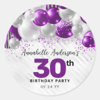 Parties scintillant de ballons d'argent violet Gla