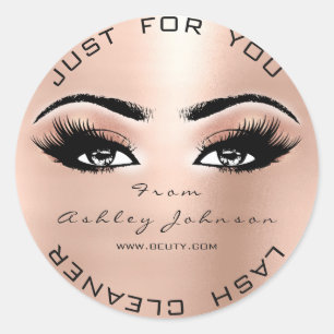 Sticker Rond Parties scintillant de beauté flush Coral Lash Net