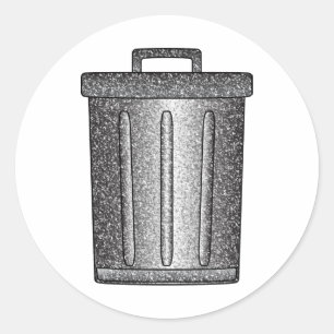 Sticker Rond Parties scintillant de déchets