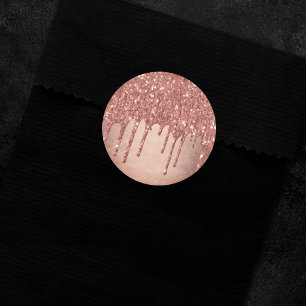 Sticker Rond Parties scintillant de la broche à goutte   Terra