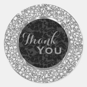 Sticker Rond Parties scintillant des diamants étincelants de Da