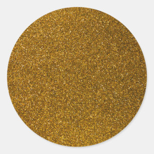 Sticker Rond Parties scintillant d'or stylish